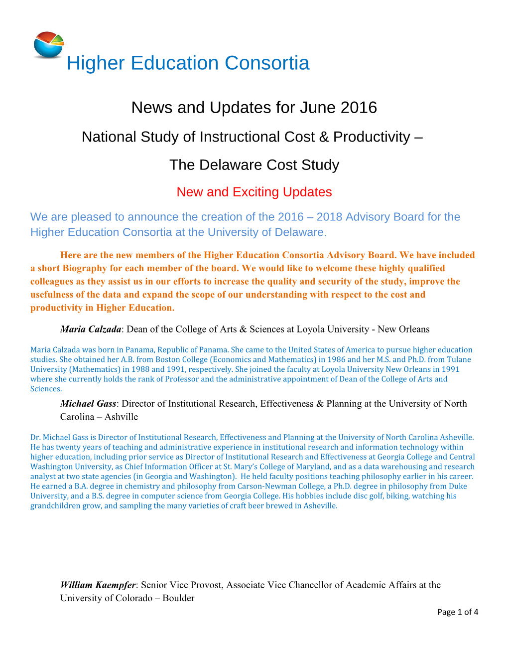 National Study of Instructional Cost & Productivity