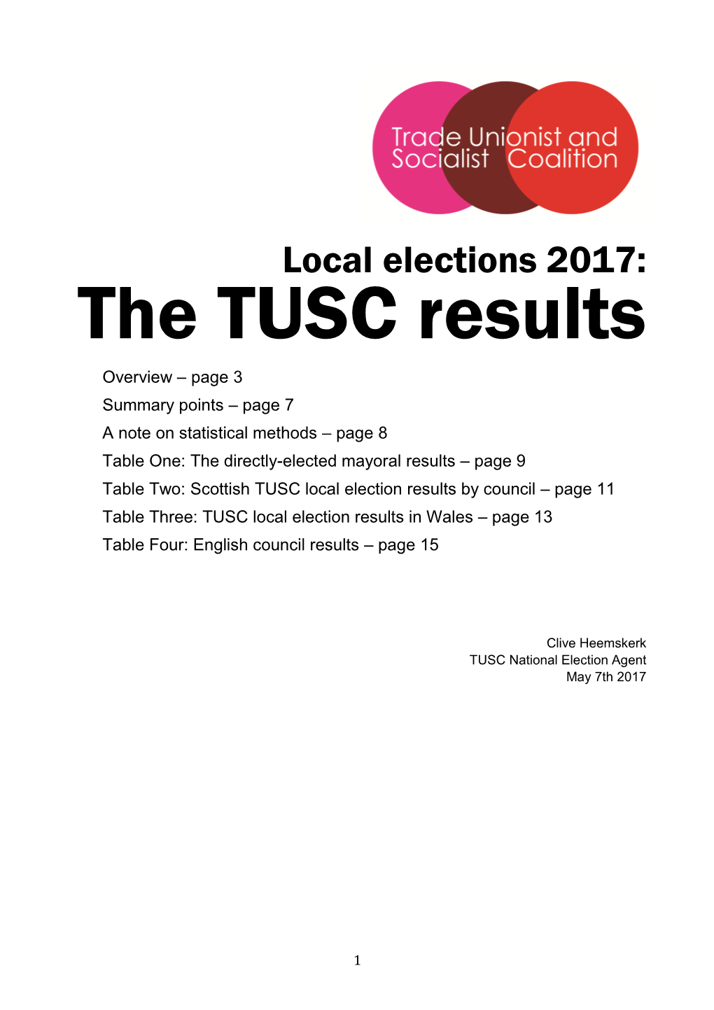 The TUSC Results