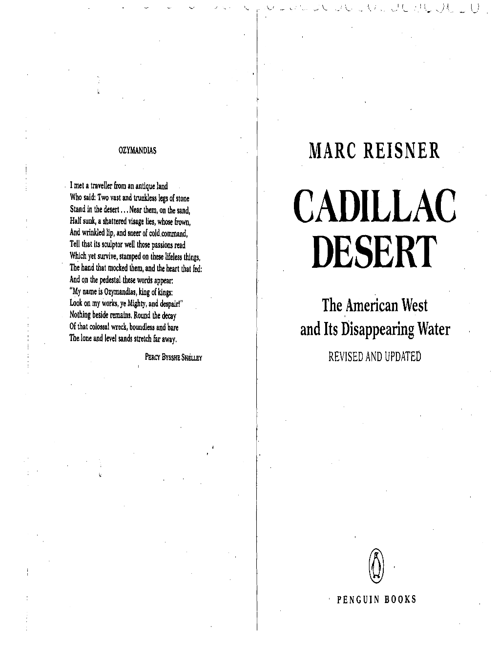 Cadillac Desert Intro & CH 1 by M. Reisner