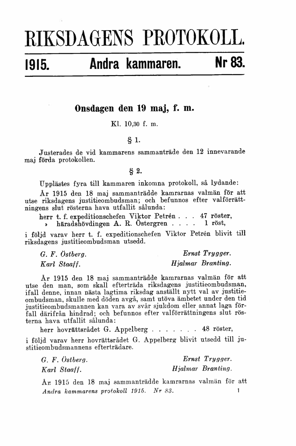 Riksdagens Protokoll 1915:83