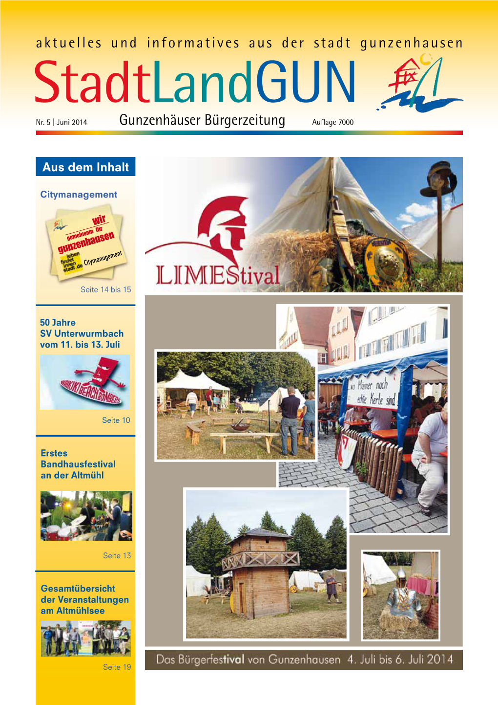 Stadtlandgun Gunzenhäuser Bürgerzeitung Nr. 5 | Juni 2014