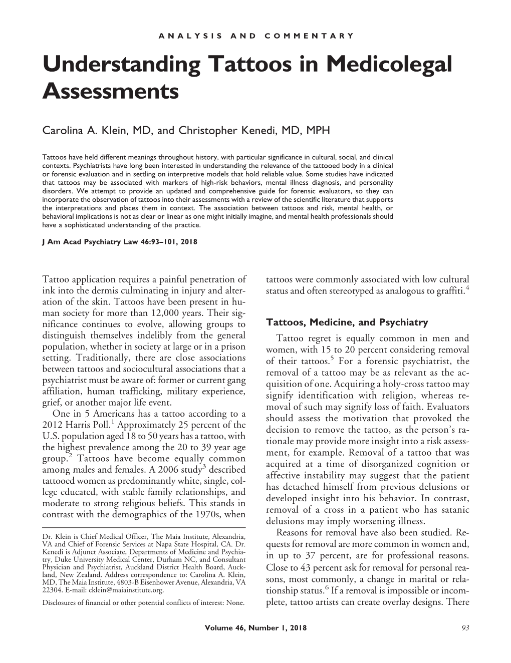 Understanding Tattoos in Medicolegal Assessments