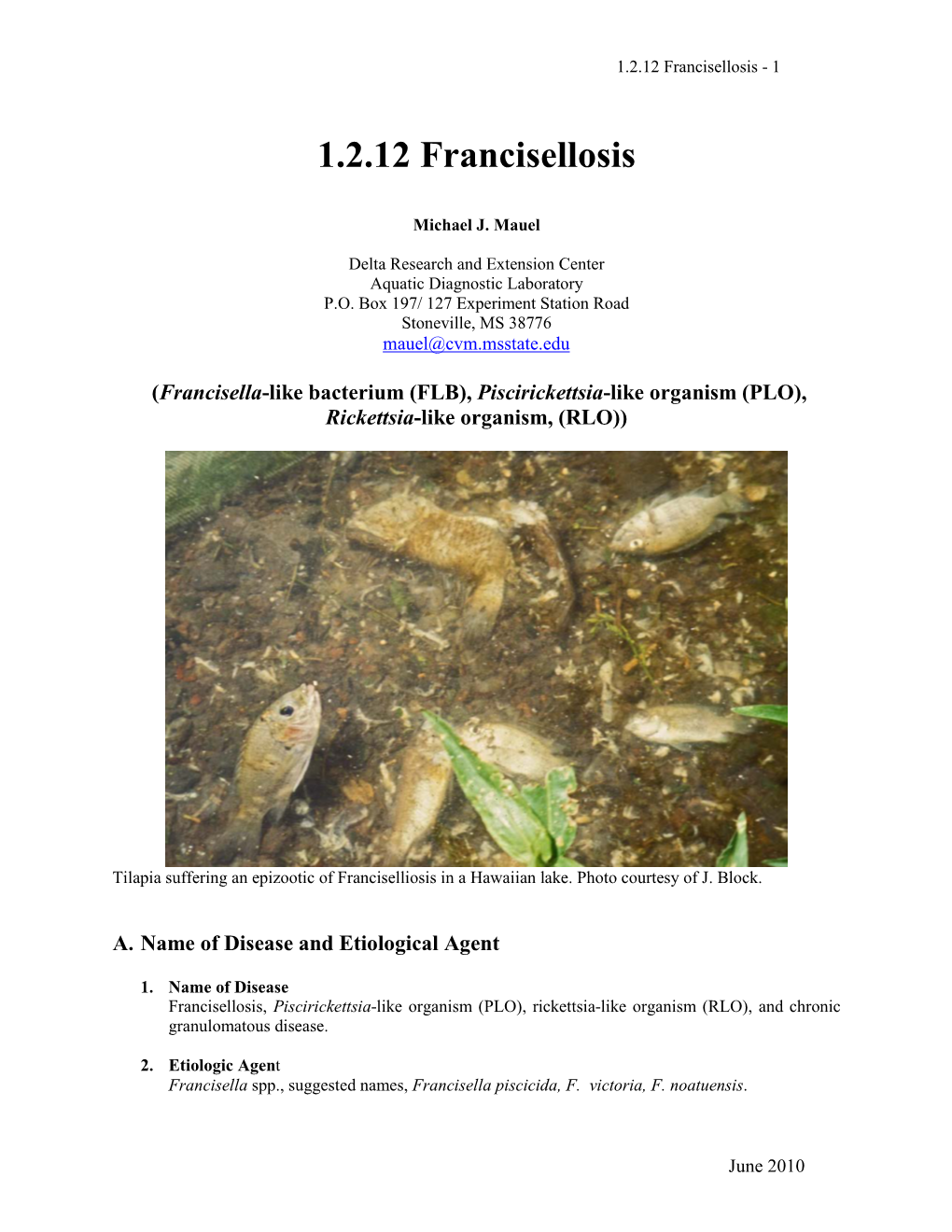 1.2.12 Francisellosis - 1