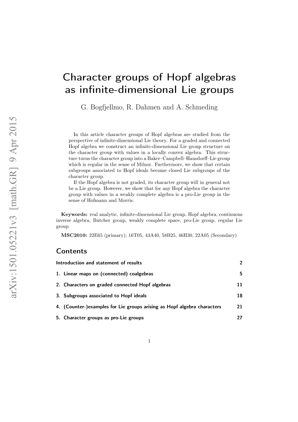 Character Groups of Hopf Algebras As Infinite-Dimensional Lie Groups
