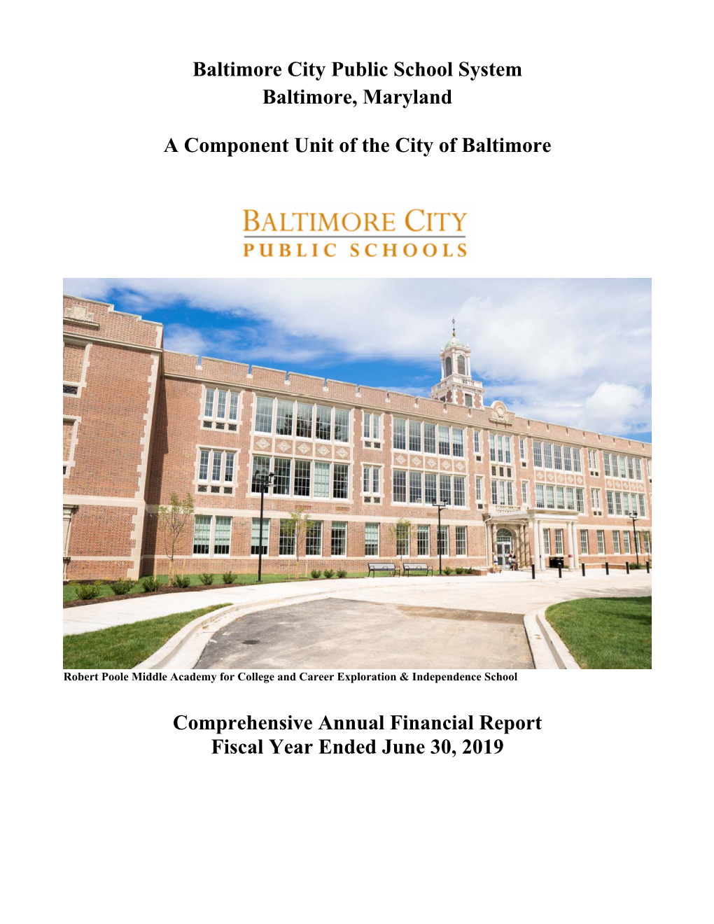 Comprehensive Annual Financial Report Fiscal Year Ended June 30, 2019