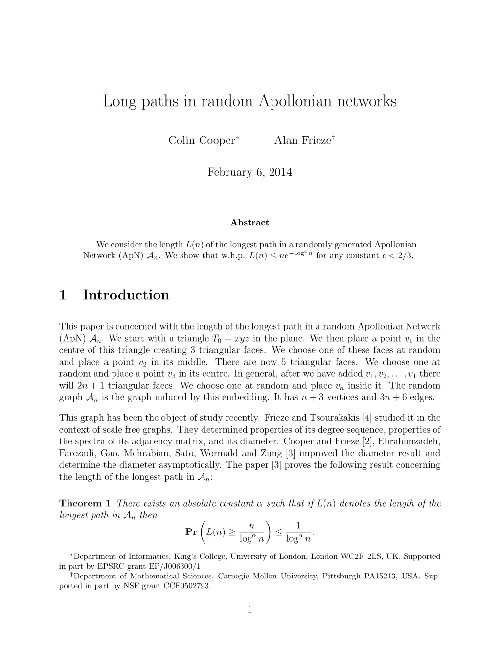 Long Paths in Random Apollonian Networks