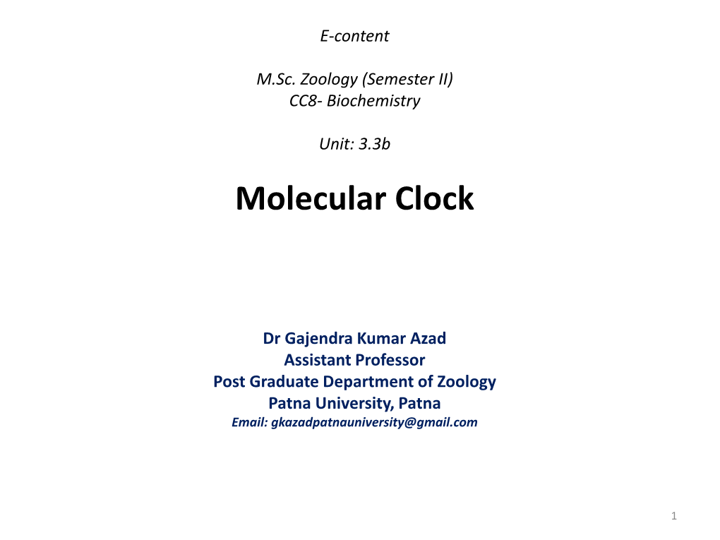 Molecular Clock