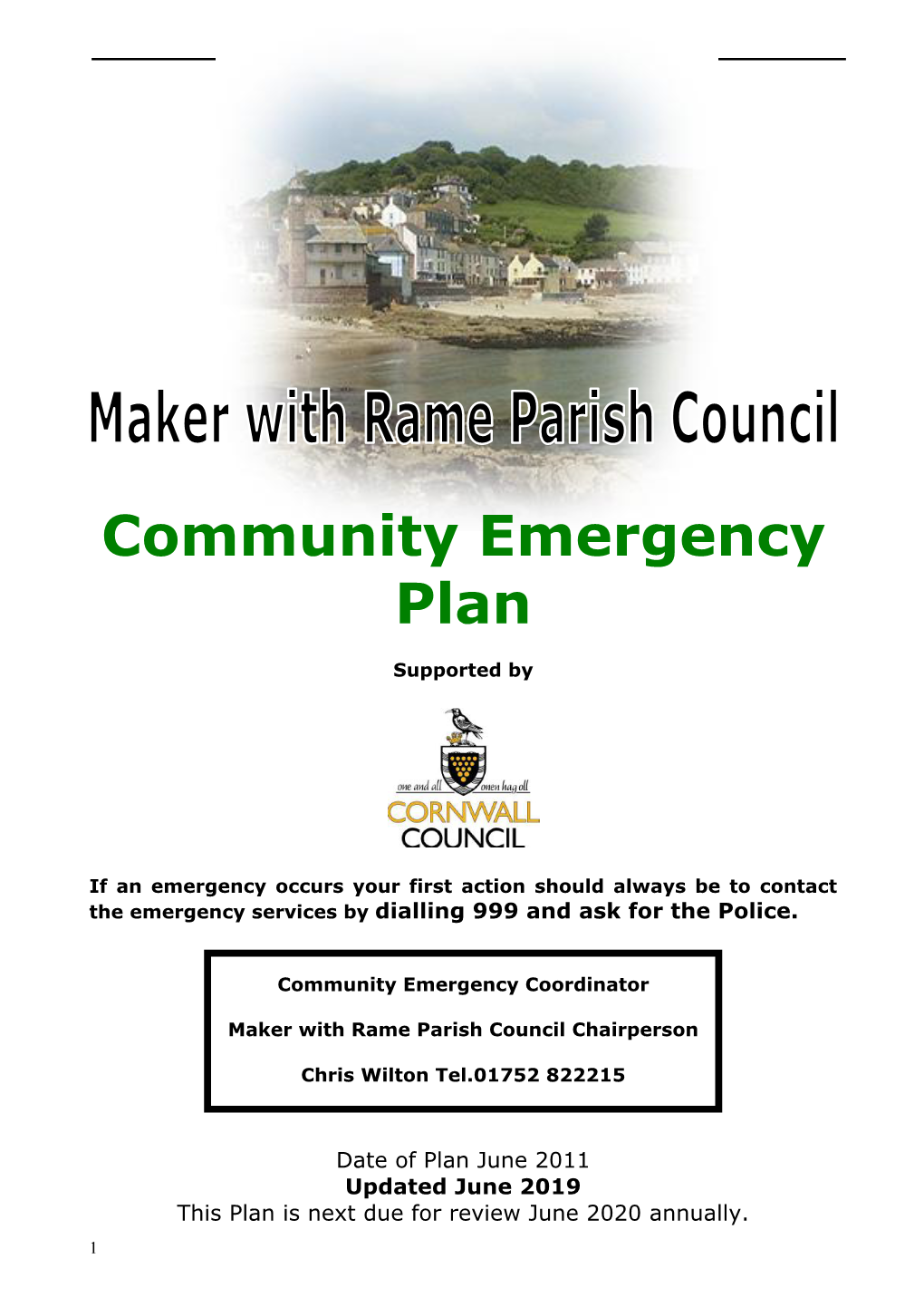 Community Emergency Plan