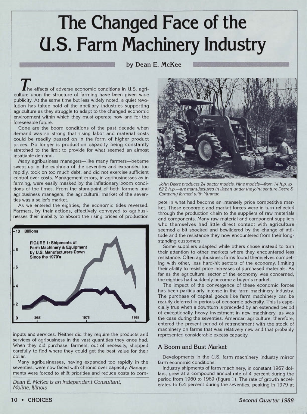 The Changed Face of the O.S. Farm M.Achinery Industry