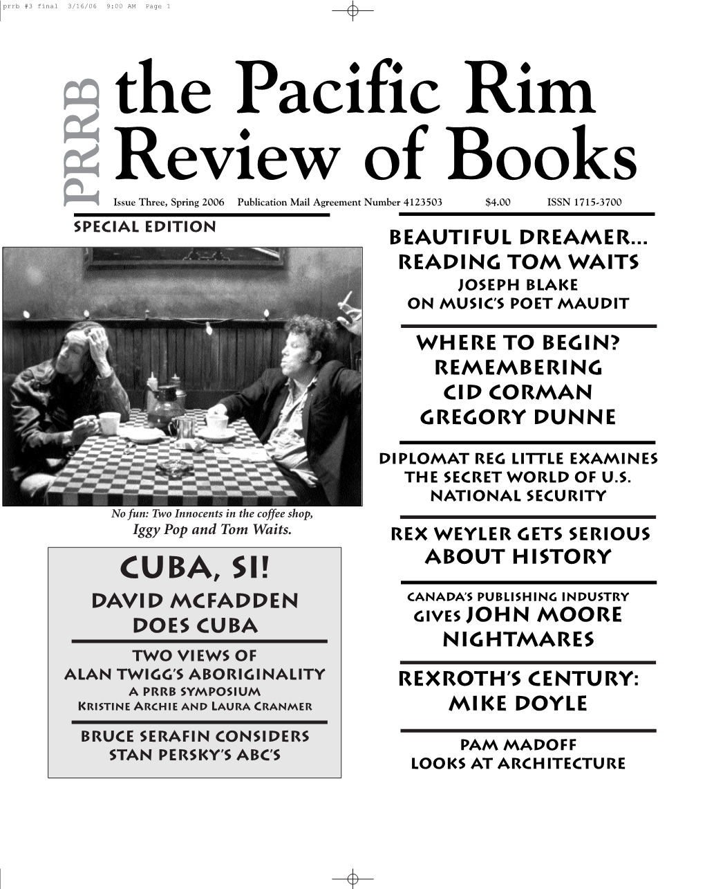 Prrb #3 Final 3/16/06 9:00 AM Page 1 the Pacific Rim Review of Books