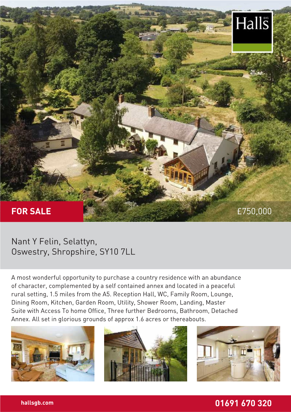 Nant Y Felin, Selattyn, Oswestry, Shropshire, SY10 7LL