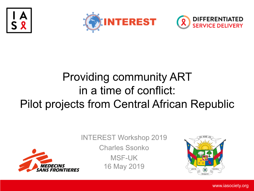 Pilot Projects from Central African Republic