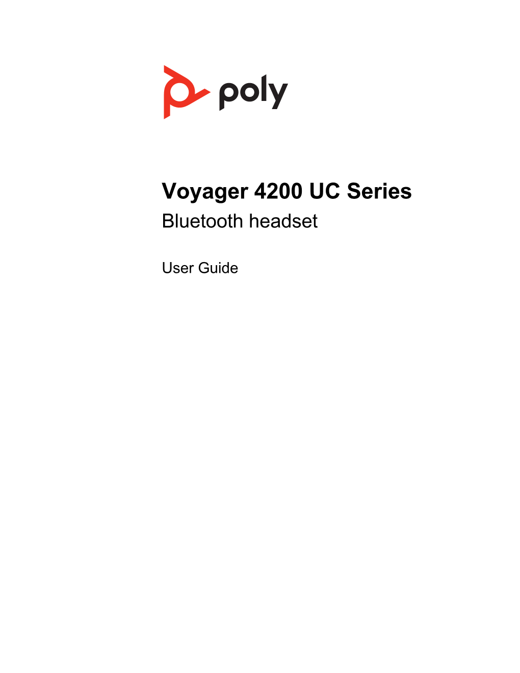 Poly Voyager 4200 UC Series User Guide