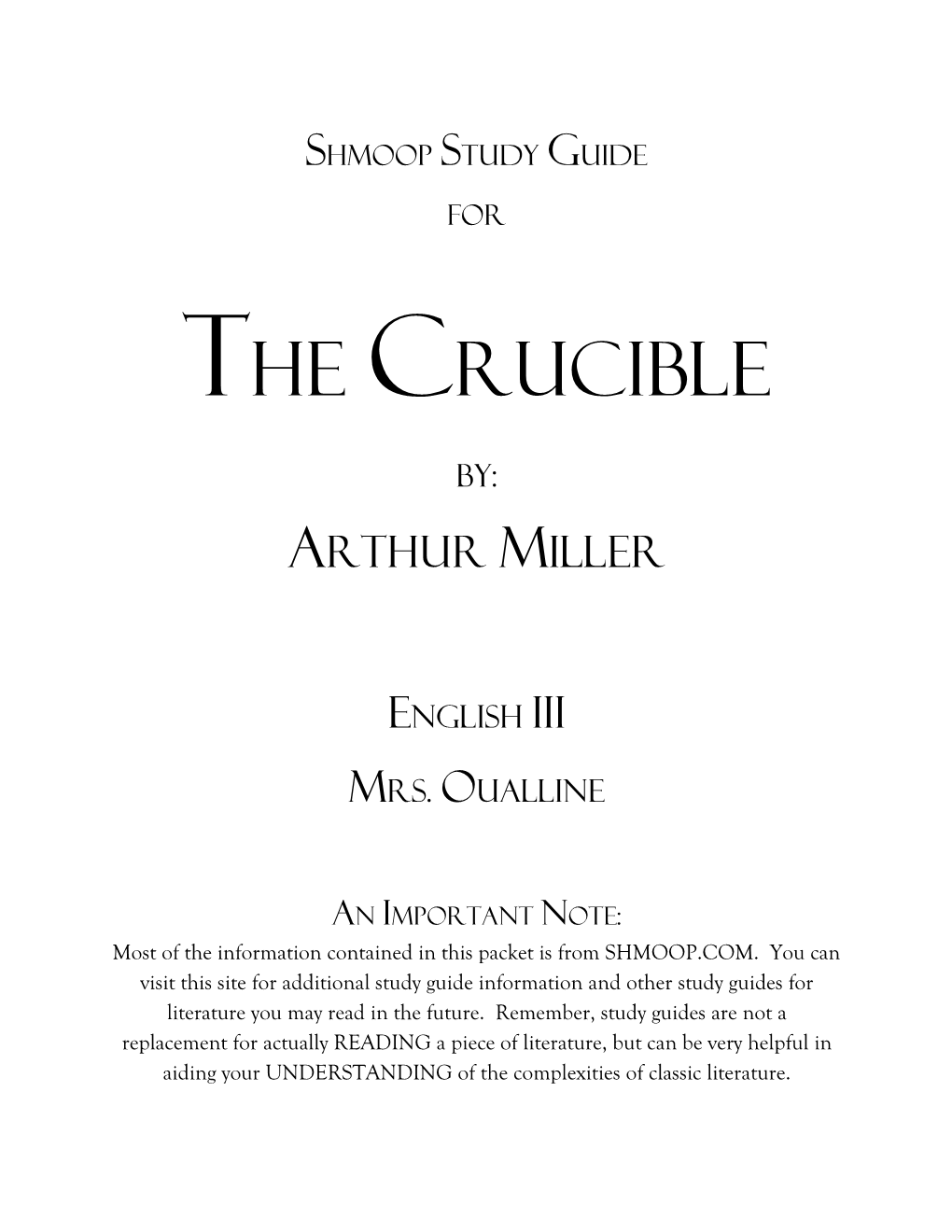 The Crucible