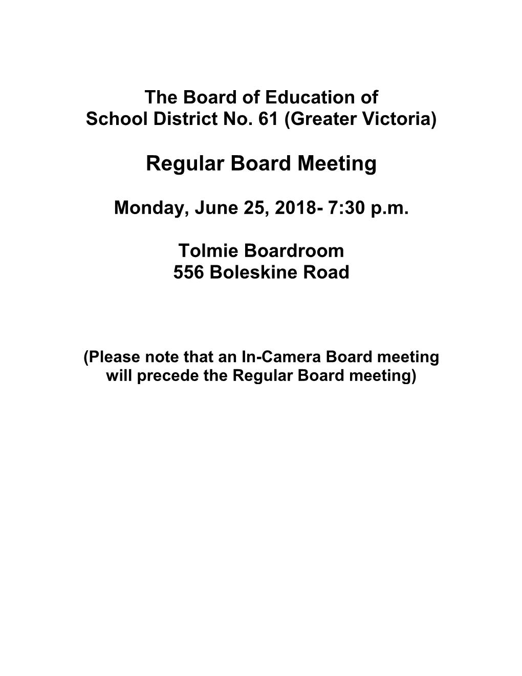 The Board of Education of School District No. 61 (Greater Victoria)