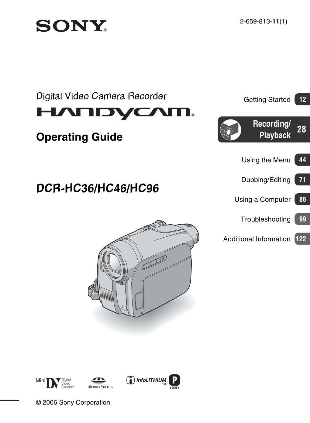 Sony DCR-HC46 Complete Manual