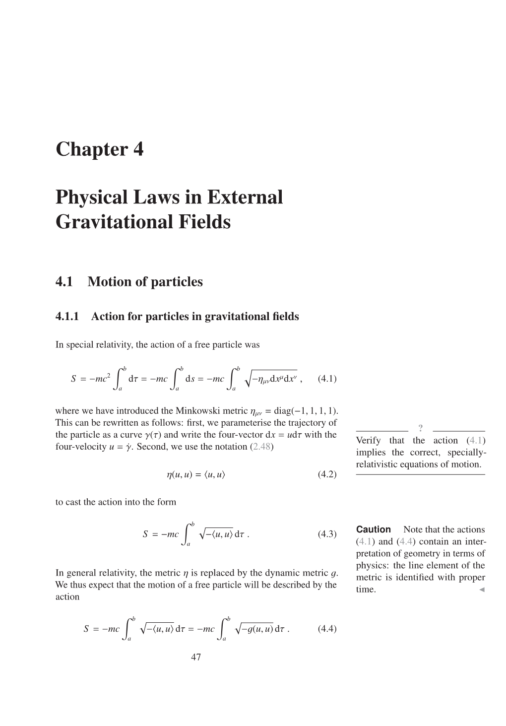 Chapter 4 Physical Laws in External Gravitational