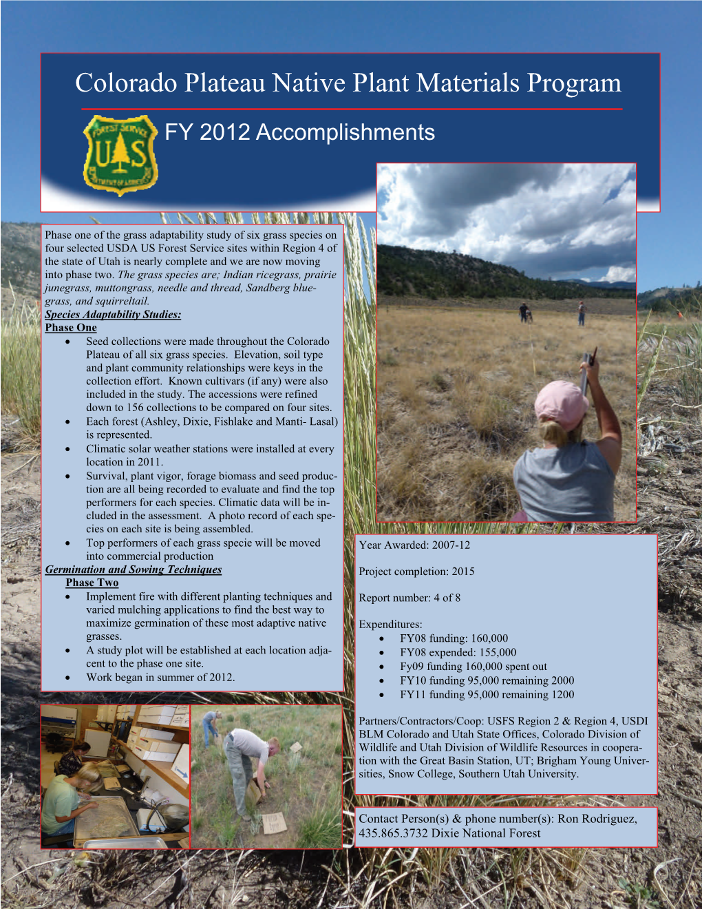 Colorado Plateau Native Plant Materials Program FY 2012