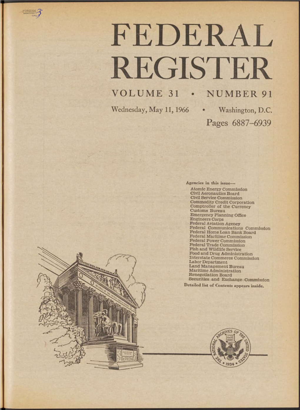 Federal Register Volume 31 • 'Number 9.1