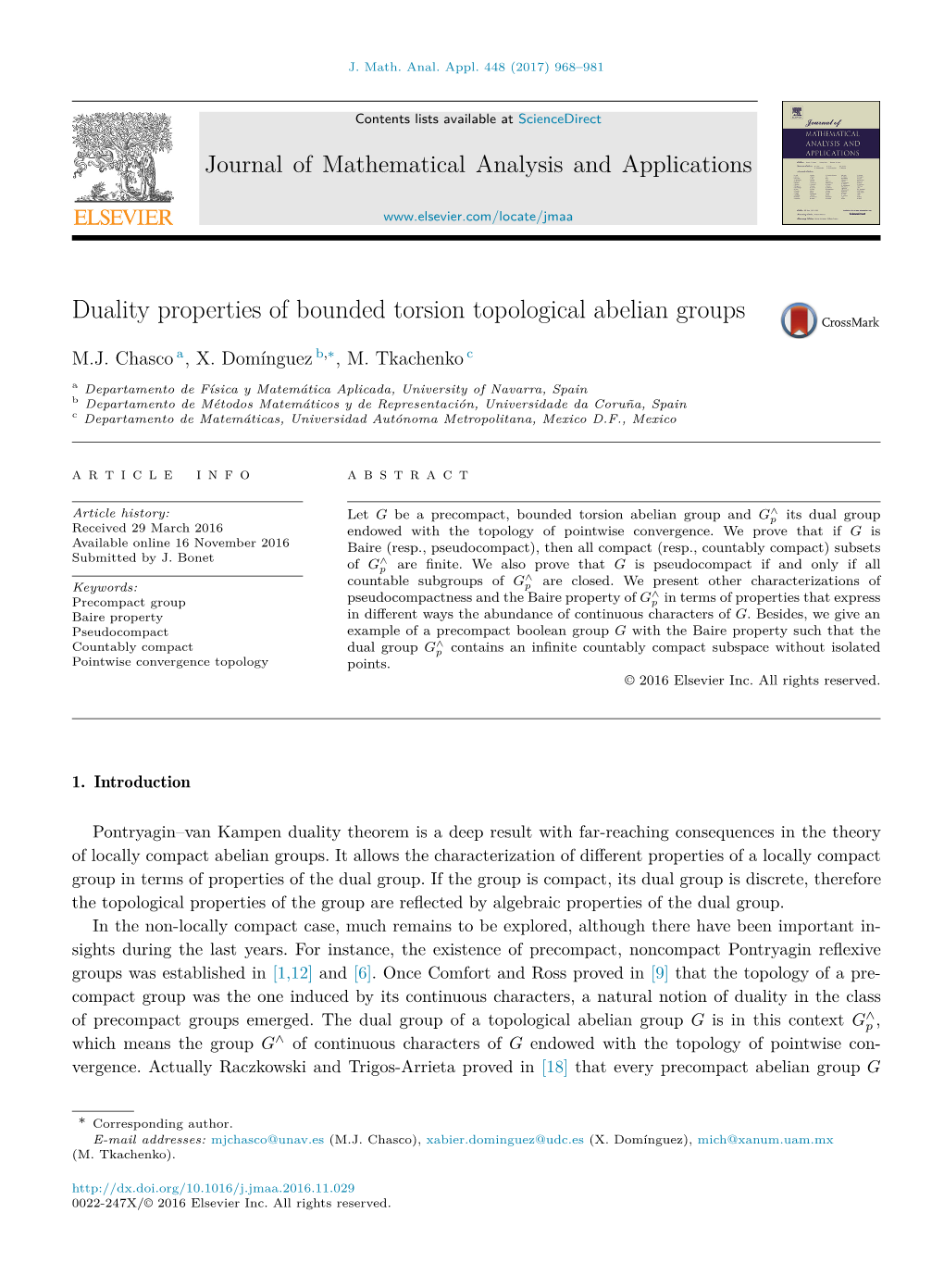 Duality Properties of Bounded Torsion Topological Abelian Groups