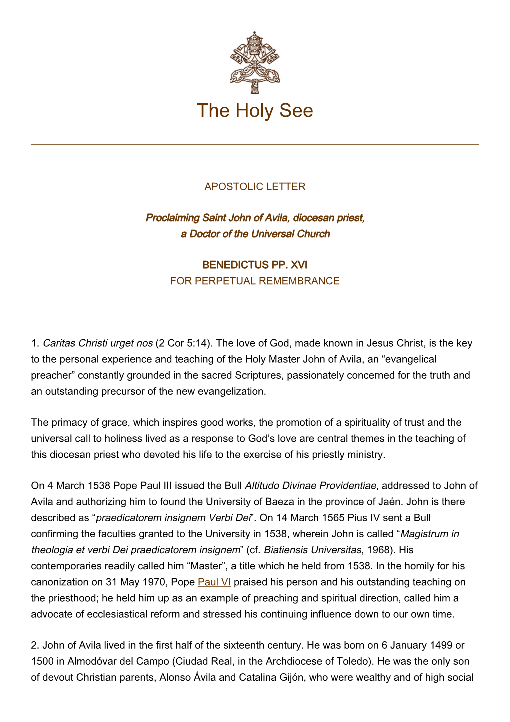 The Holy See