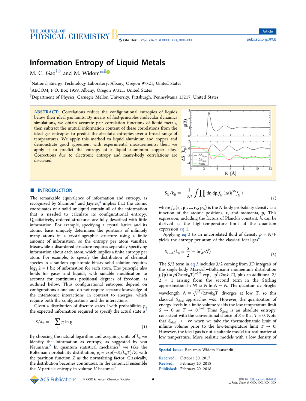 Information Entropy of Liquid Metals M
