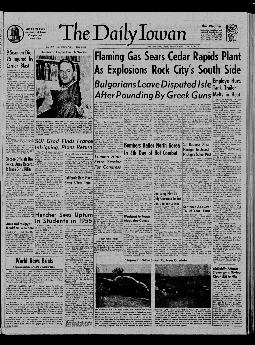 Daily Iowan (Iowa City, Iowa), 1952-08-08