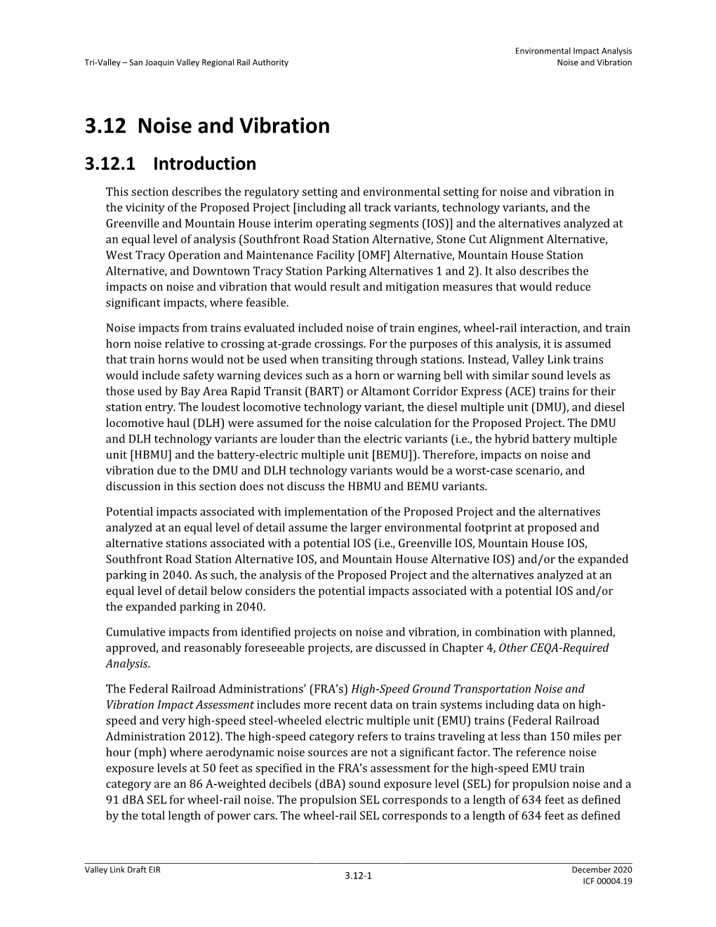 3.12 Noise and Vibration