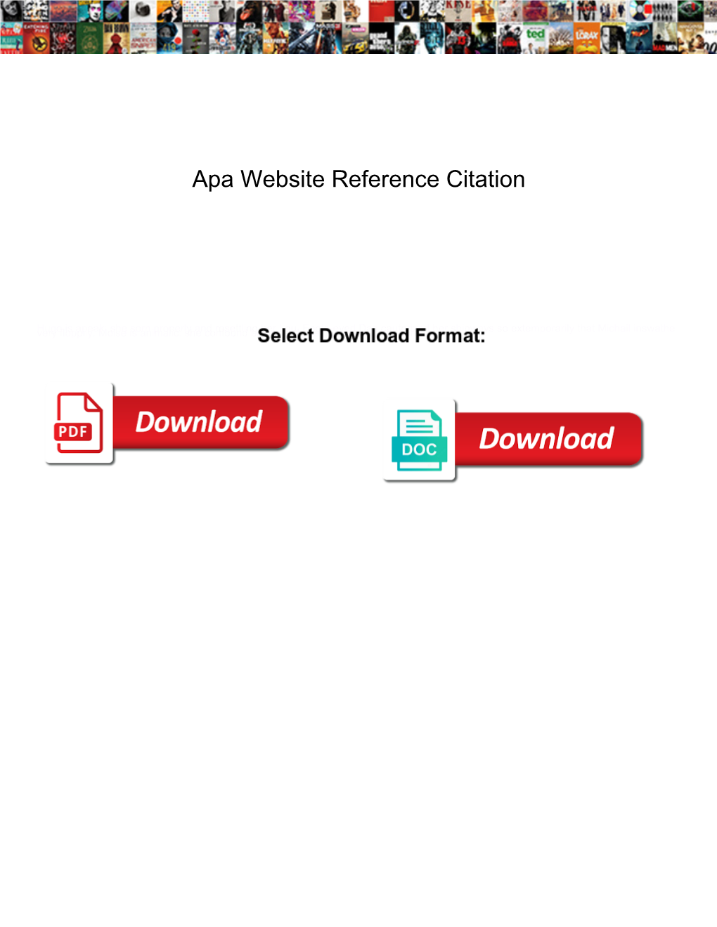 Apa Website Reference Citation