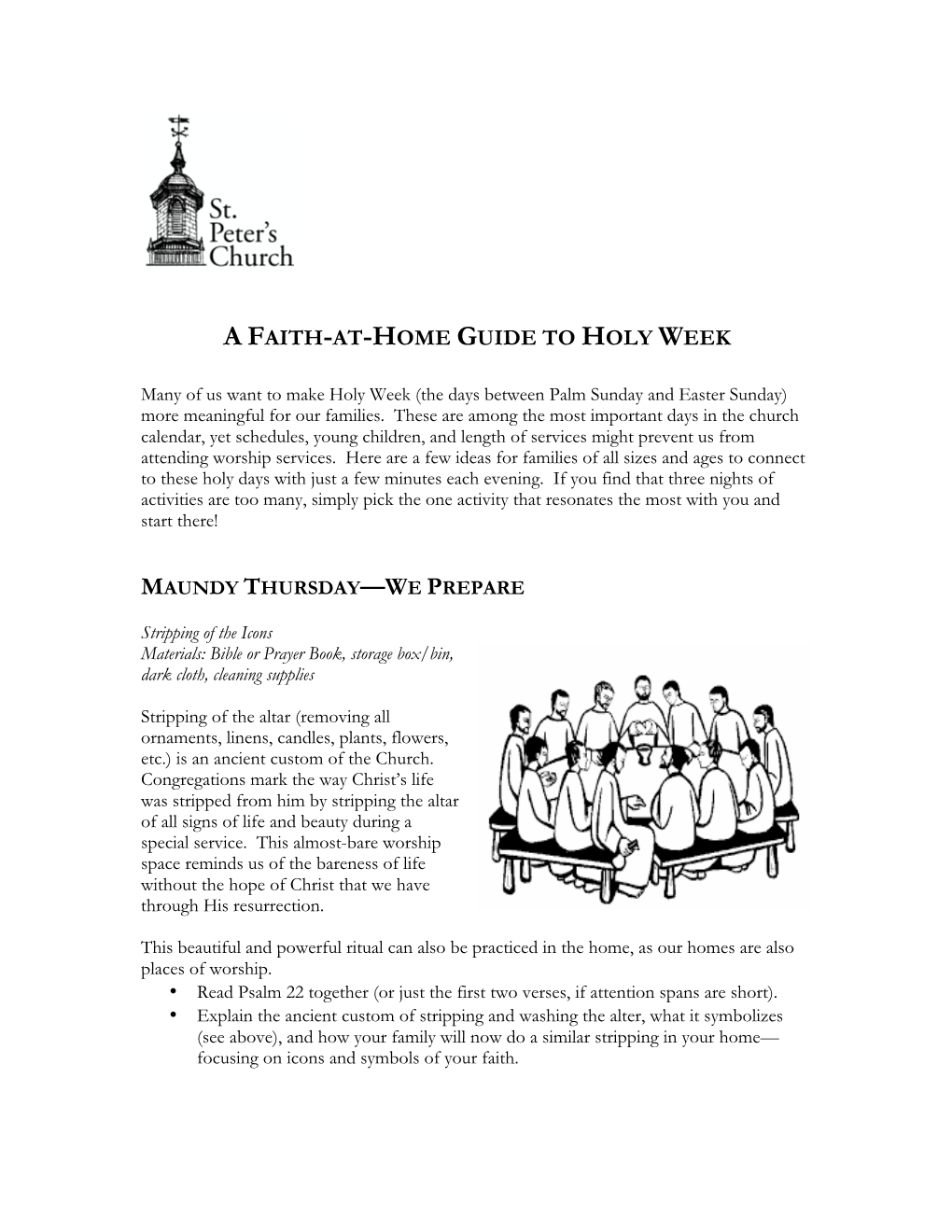 A Faith-At-Home Guide to Holy Week