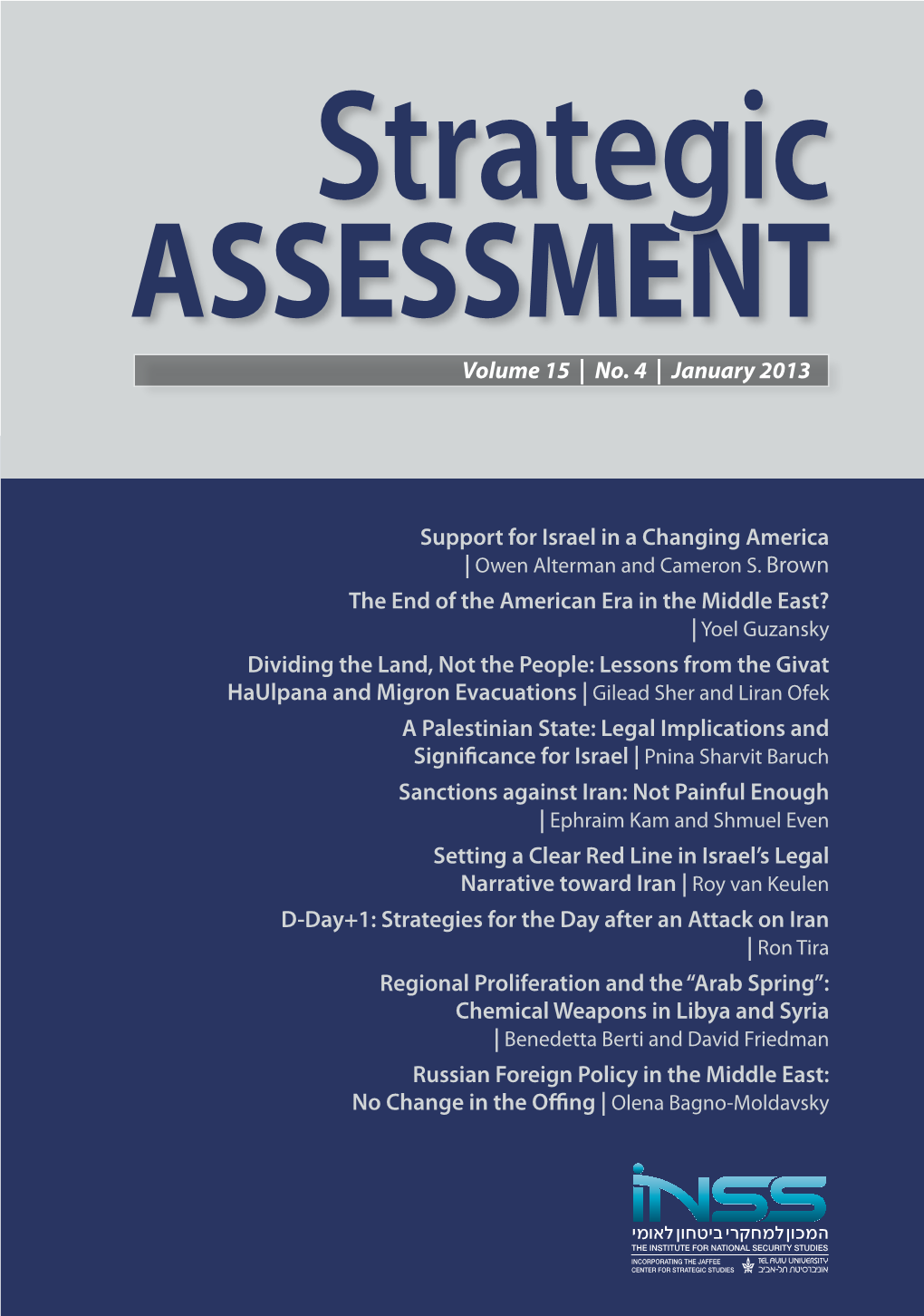 Strategic Assessment, Vol 15, No 4