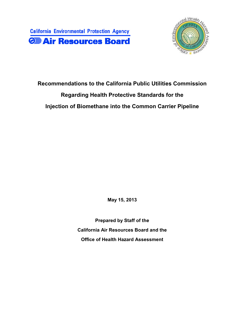 AB 1900 Staff Report & Appendices