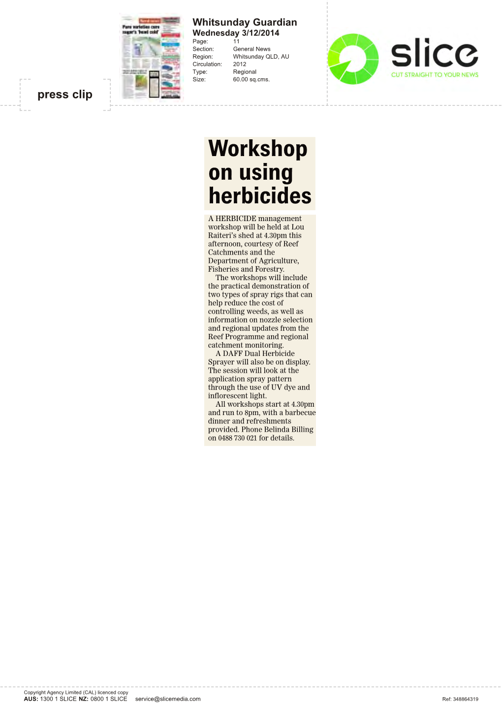 Workshop on Using Herbicides