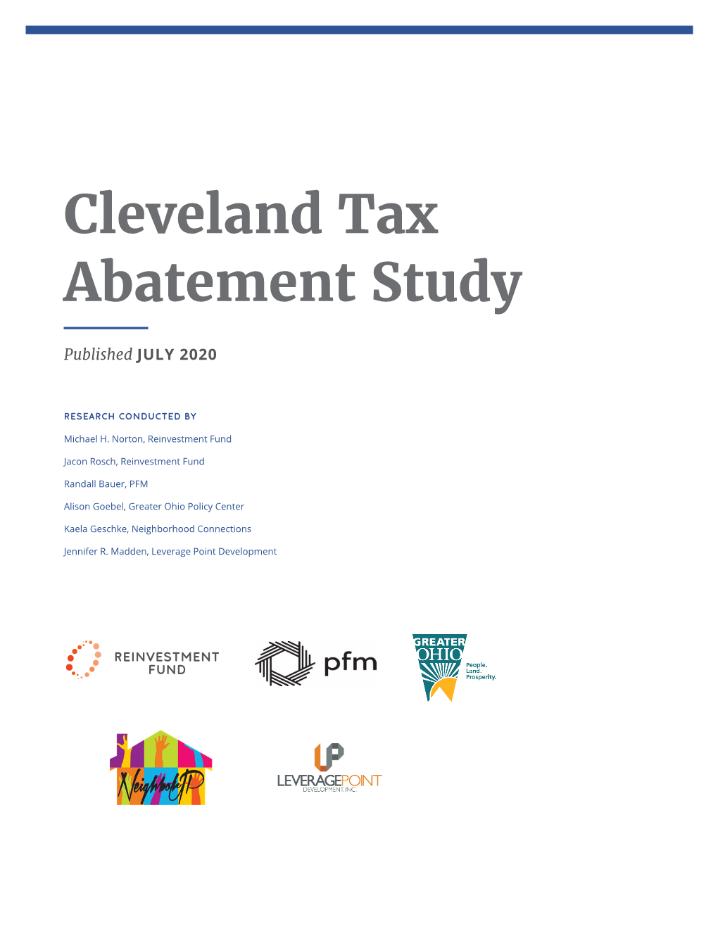 Cleveland Tax Abatement Study