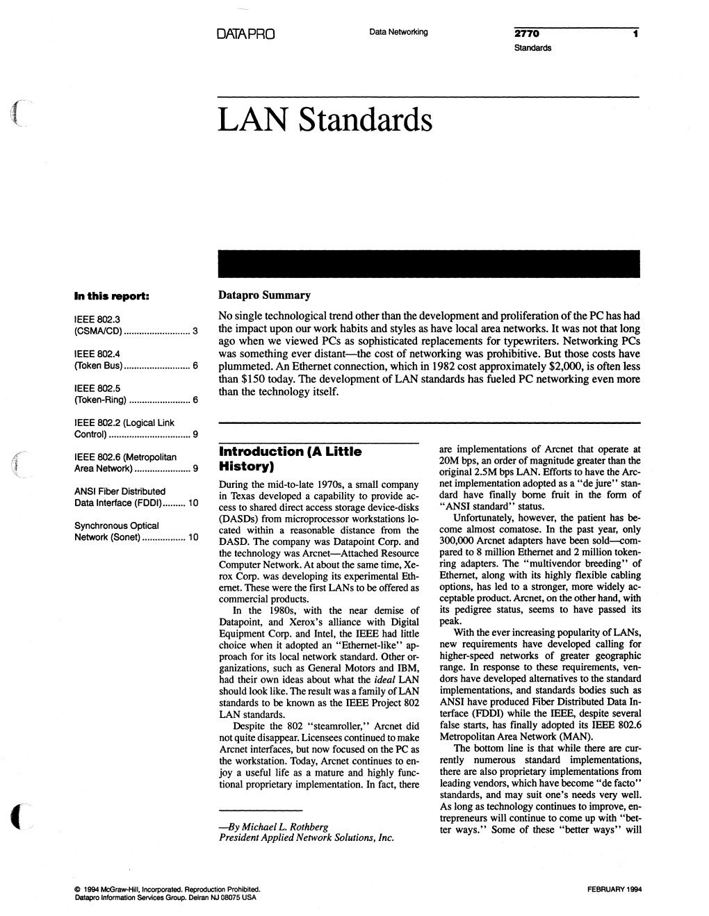 LAN Standards