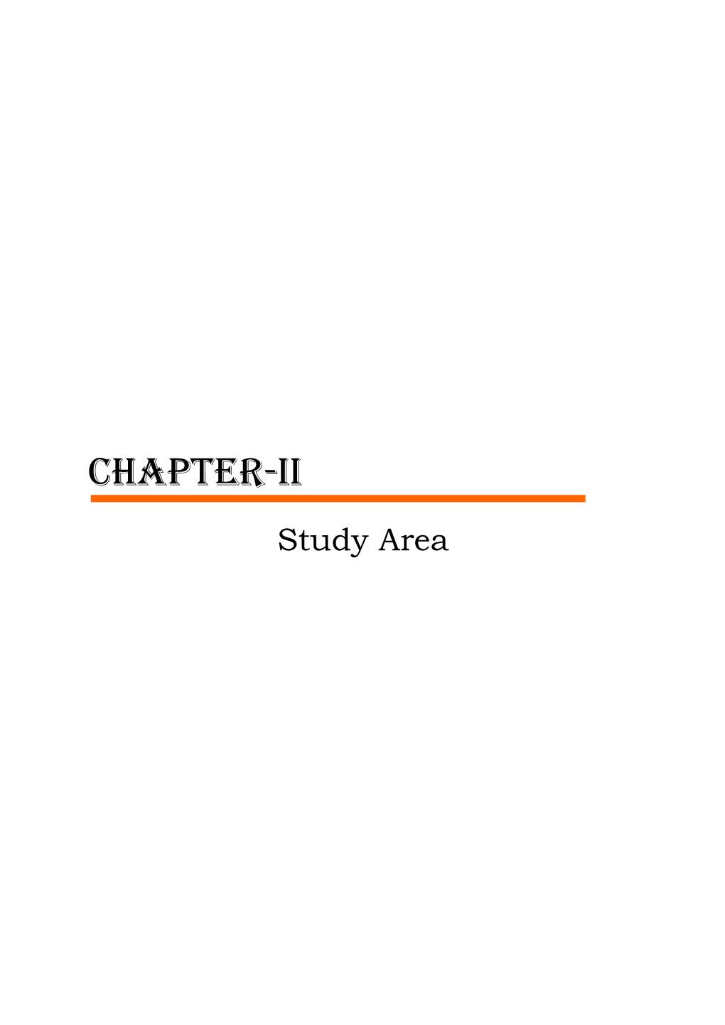 CHAPTER-II Study Area