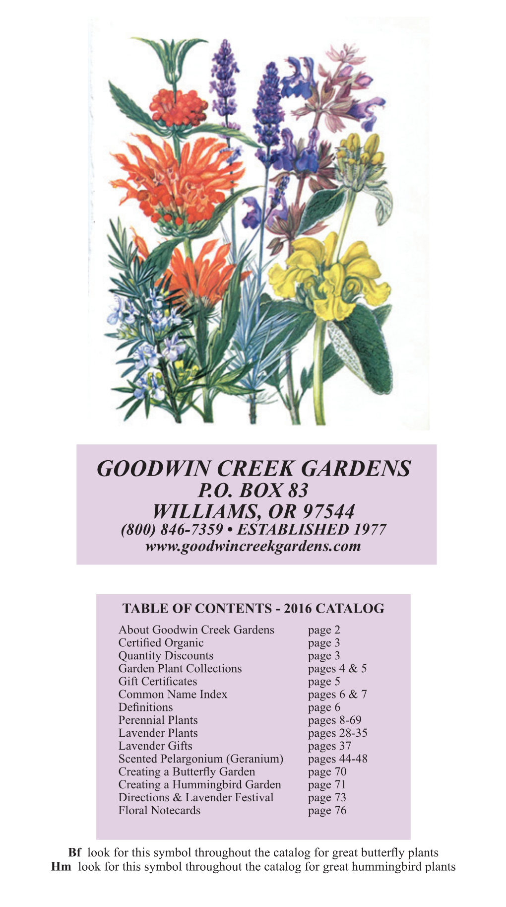 Goodwin Creek Gardens Catalogs