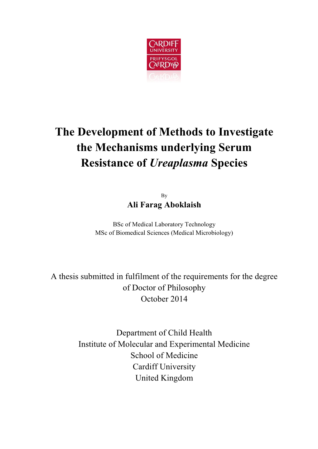 Ureaplasma Spp. Were Investigated