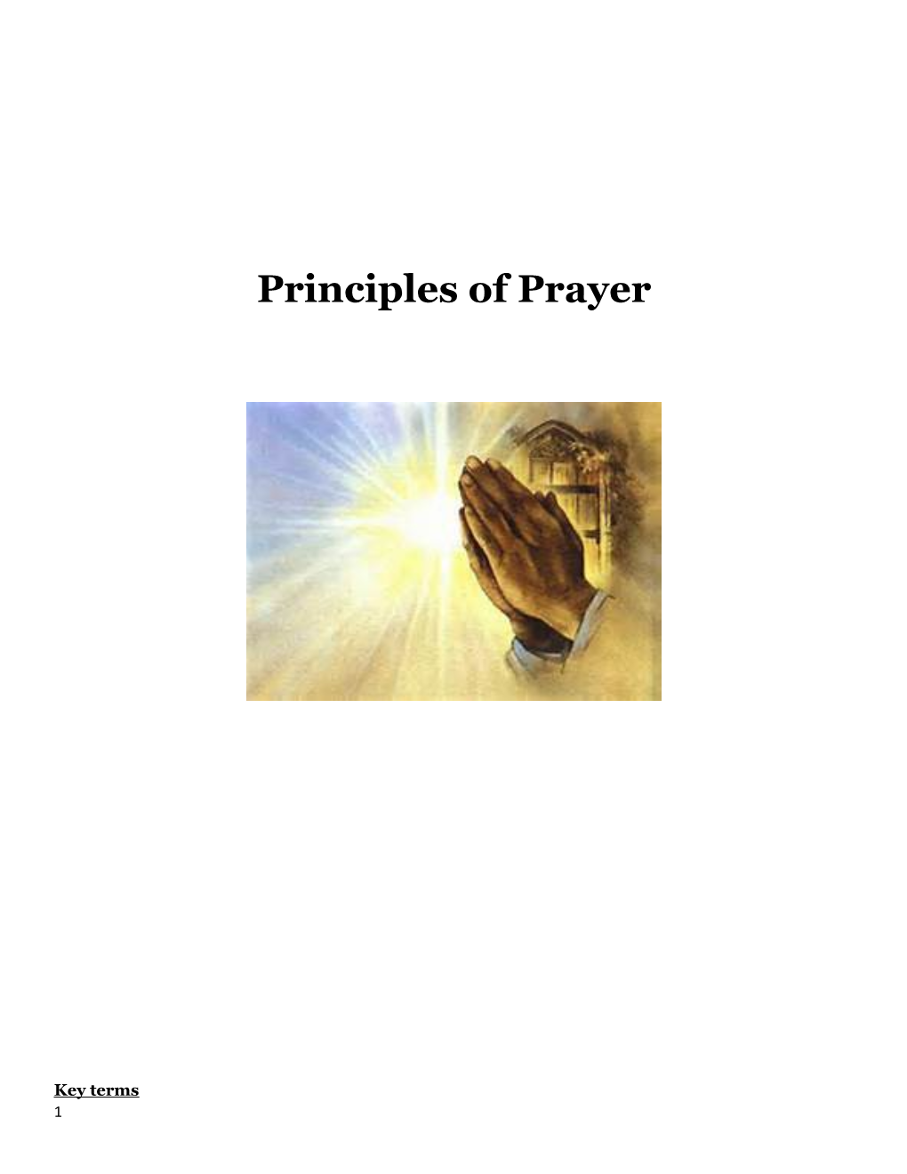 Principles of Prayer