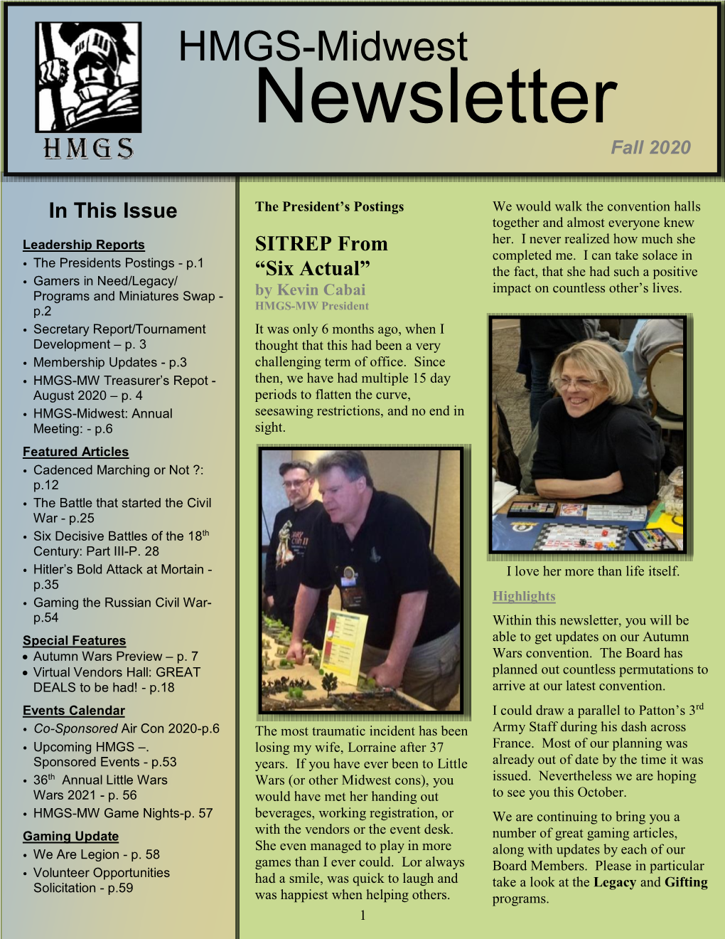 Fall 2020 Newsletter