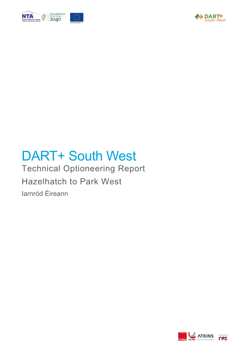 DART+ South West Technical Optioneering Report Hazelhatch to Park West Iarnród Éireann
