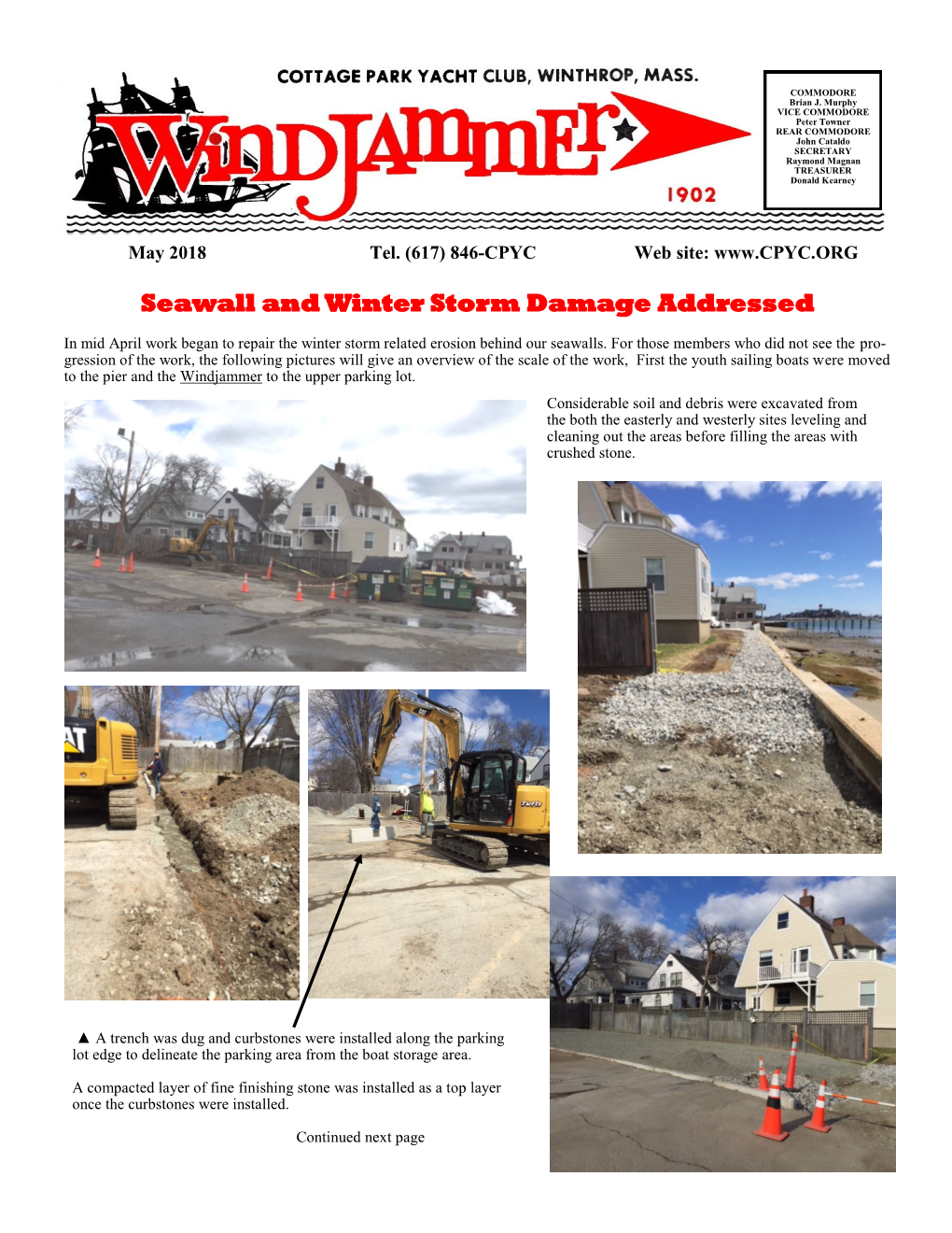 Seawall and Winter Storm Damage Addressed