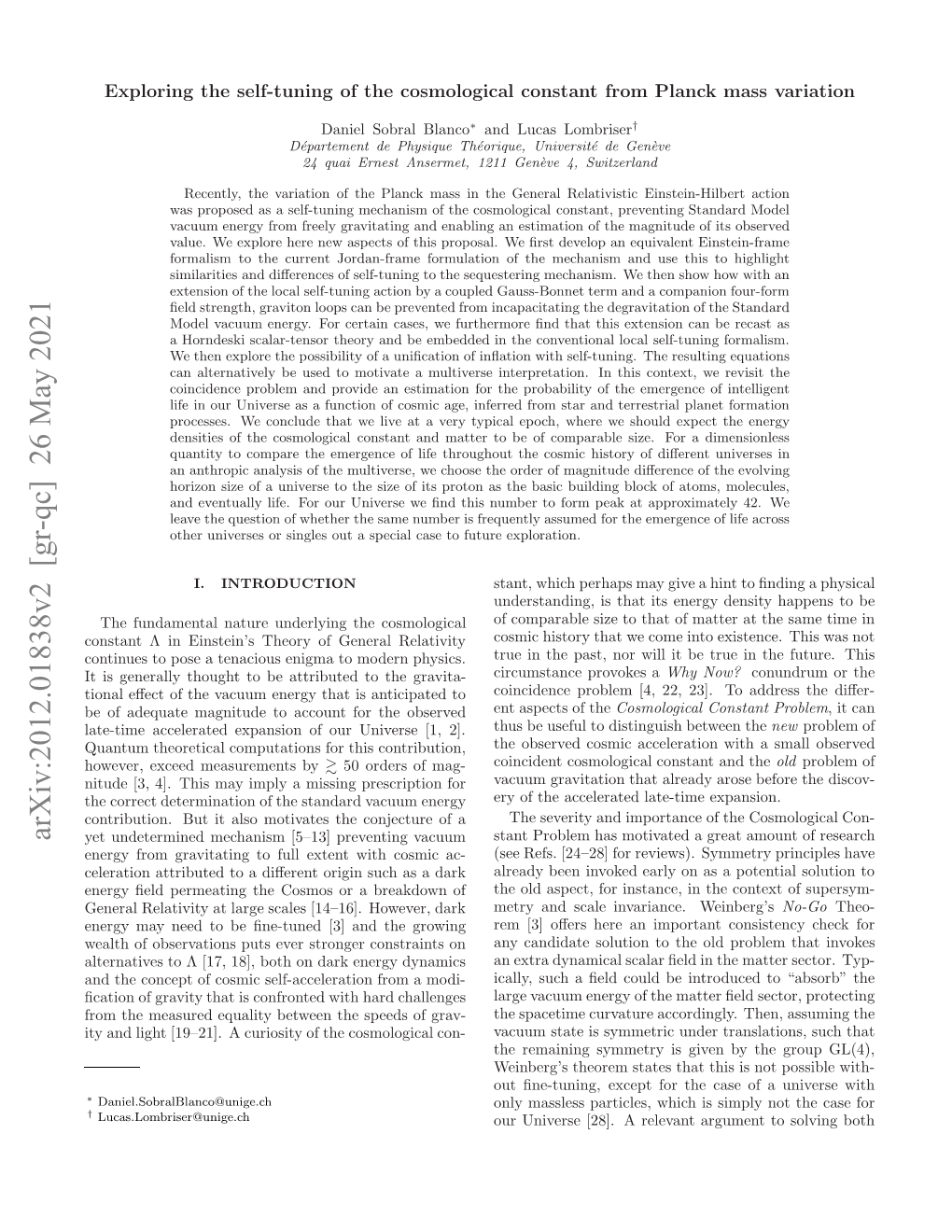 Arxiv:2012.01838V2 [Gr-Qc] 26 May 2021 Oee,Ece Esrmnsby 2]