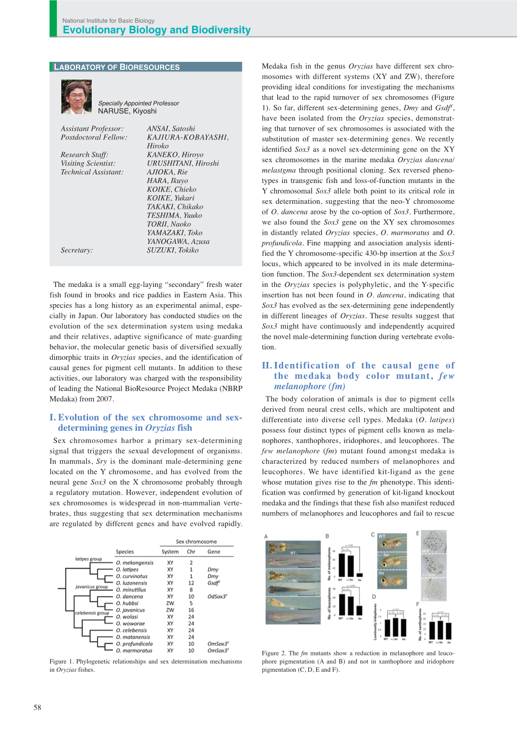 Evolutionary Biology and Biodiversity