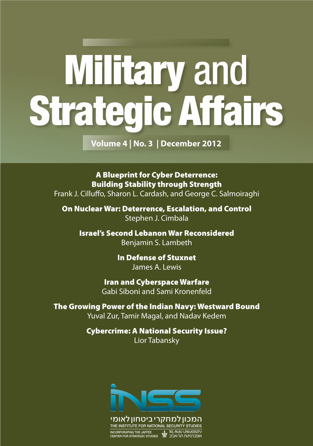 Military and Strategic Affairs Volume 4 | No