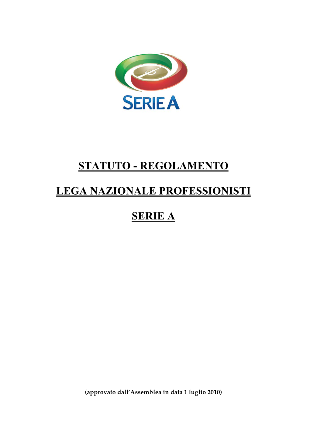 Regolamento Lega Nazionale Professionisti Serie A