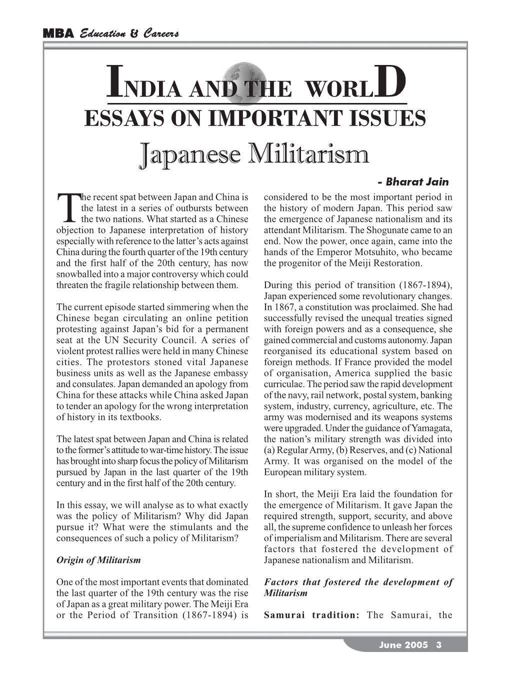 Japanese Militarism