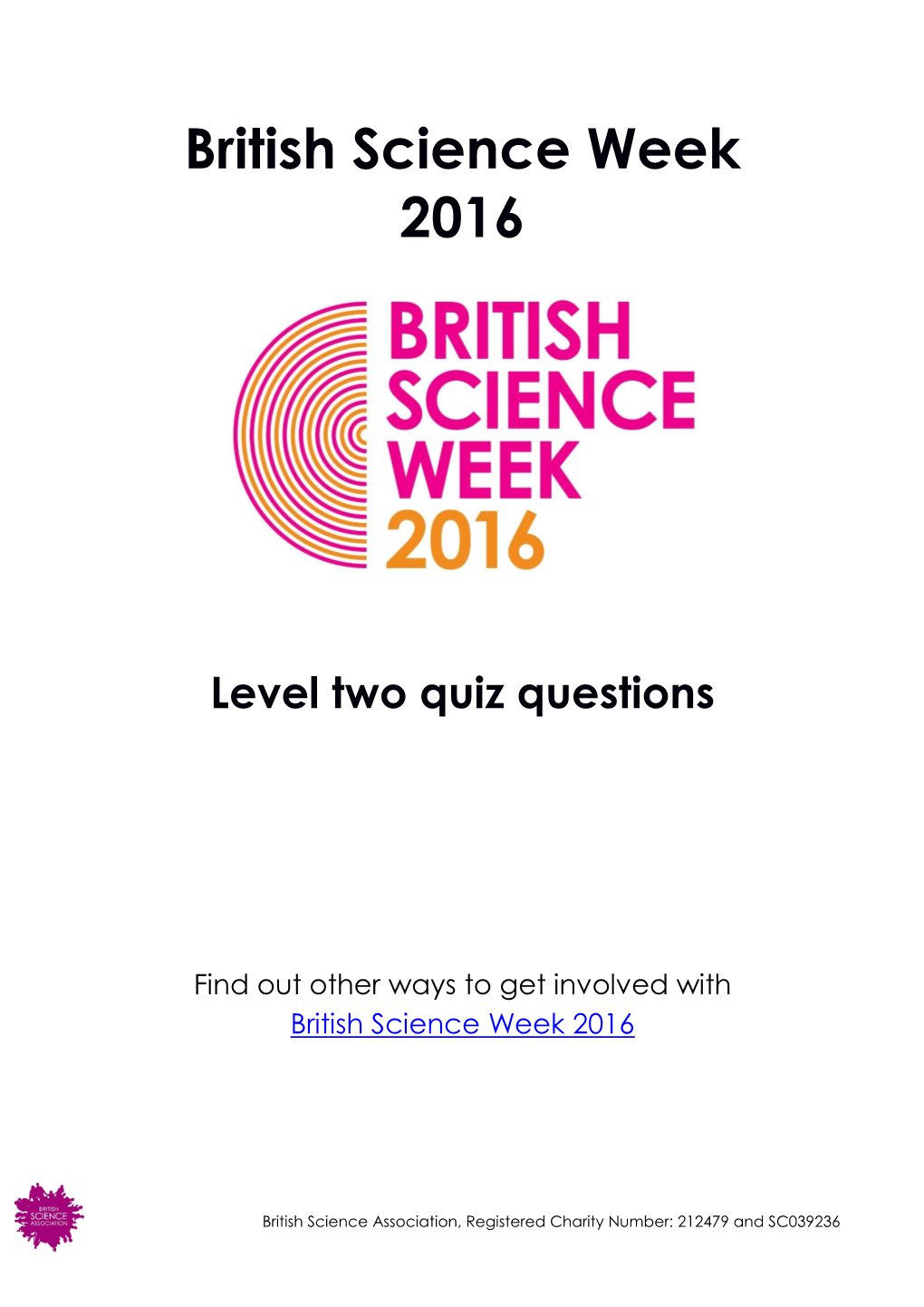 British Science Week 2016