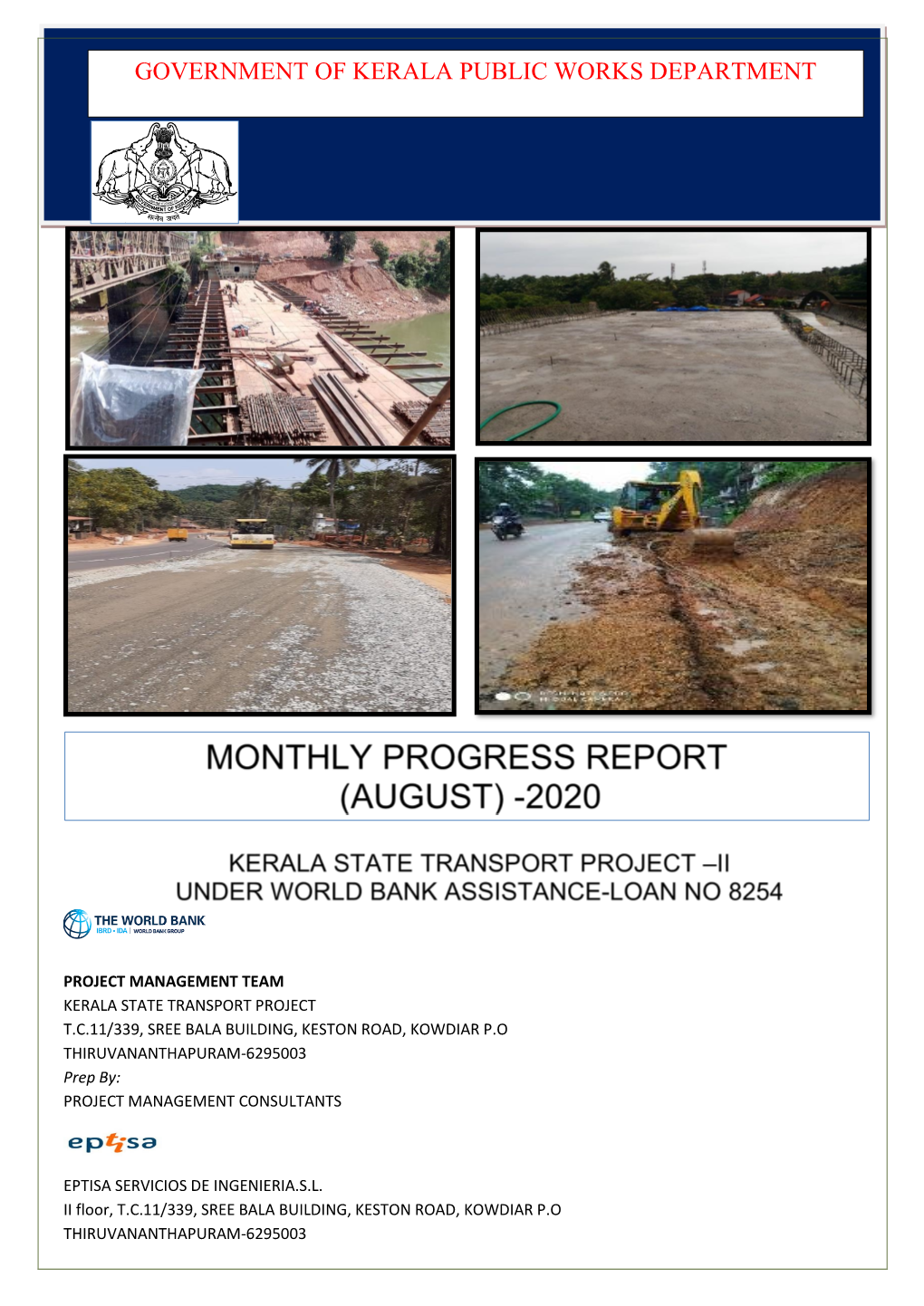 Monthly Progress Report August 2020