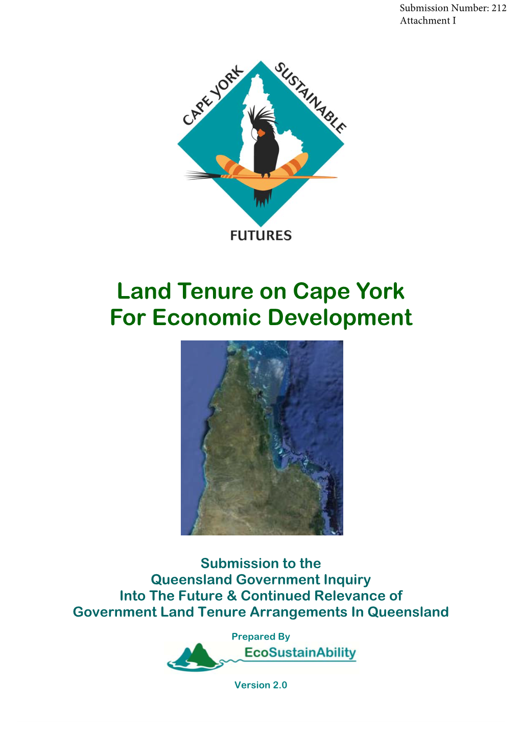 Land Tenure on Cape York for Economic Development